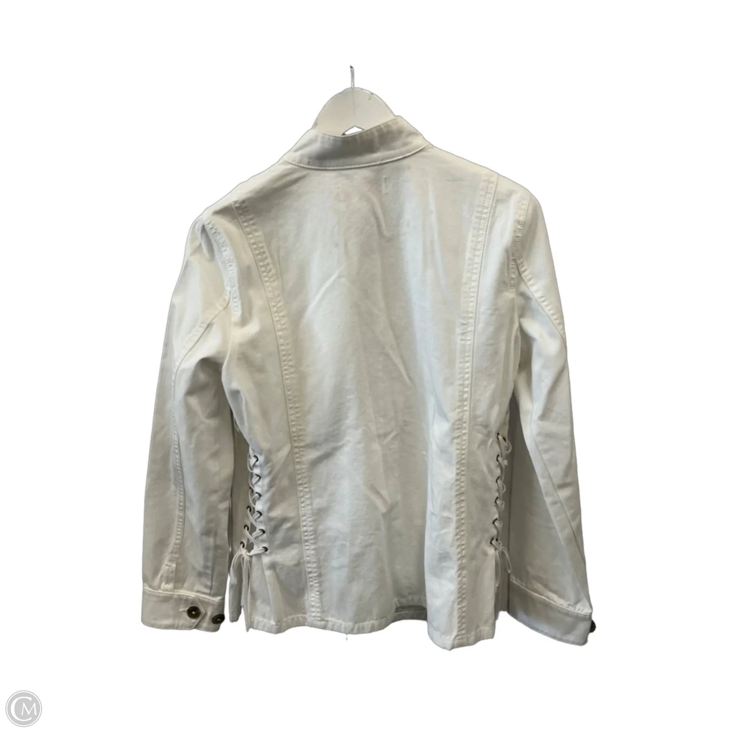 Jacket Designer By Tory Burch In White, Size: L