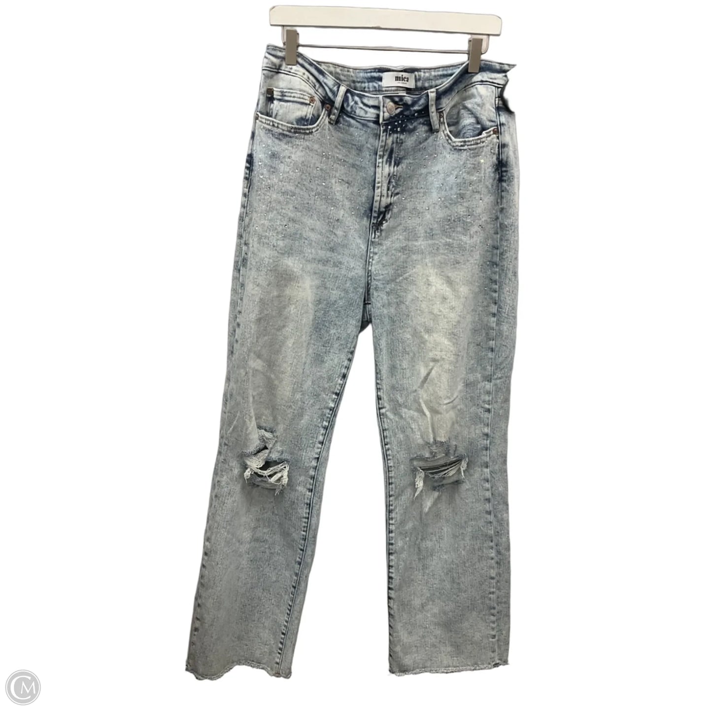 Jeans Straight By Micas In Blue Denim, Size: 16