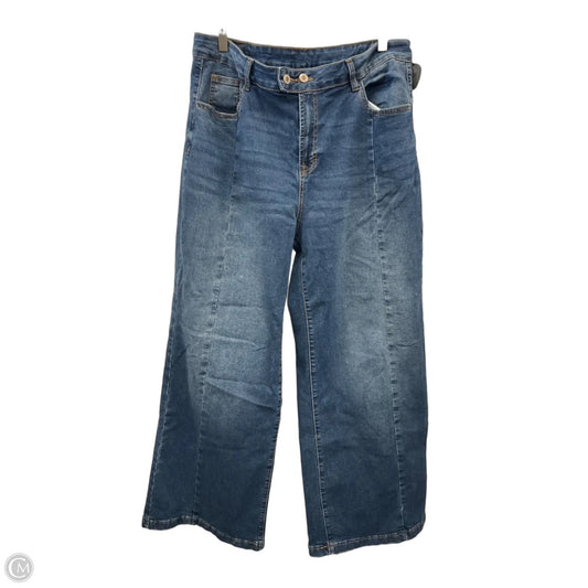 Jeans Wide Leg By Clothes Mentor In Blue Denim, Size: 18