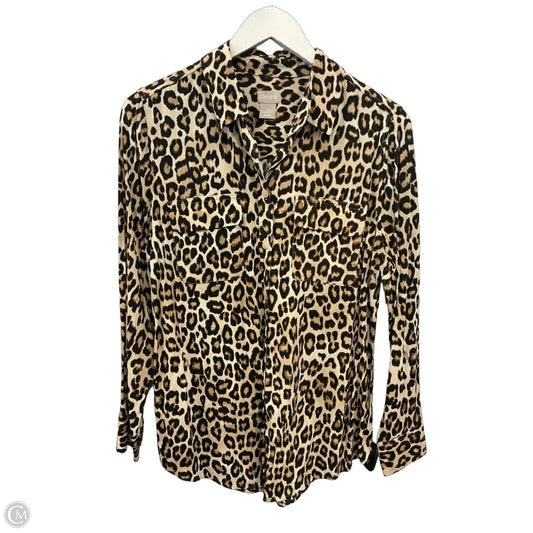 Top Long Sleeve By Chicos In Animal Print, Size: M