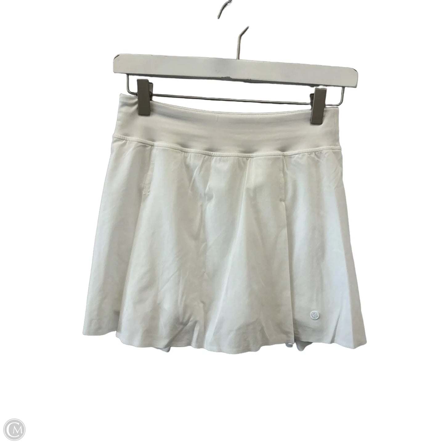 Athletic Skort By Lululemon In White, Size: Xs
