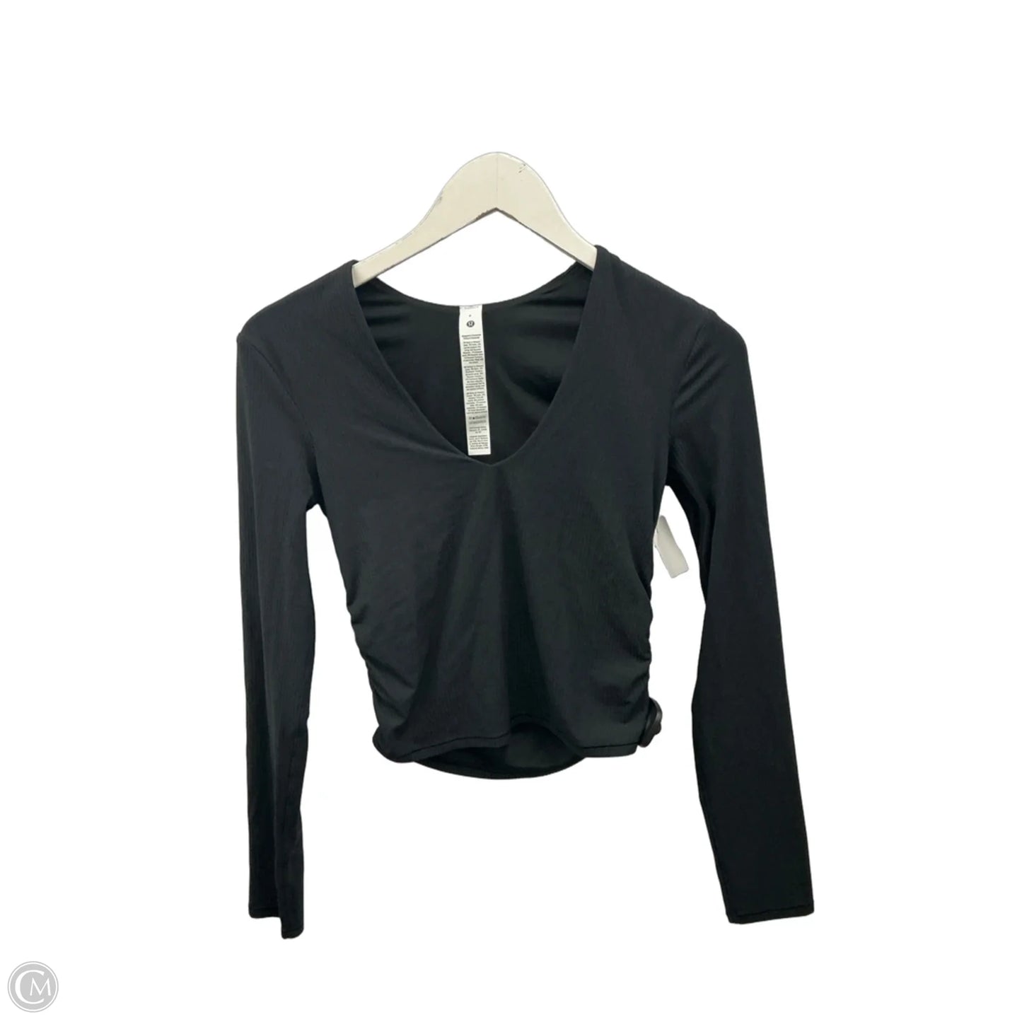 Athletic Top Long Sleeve Crewneck By Lululemon In Black, Size: S
