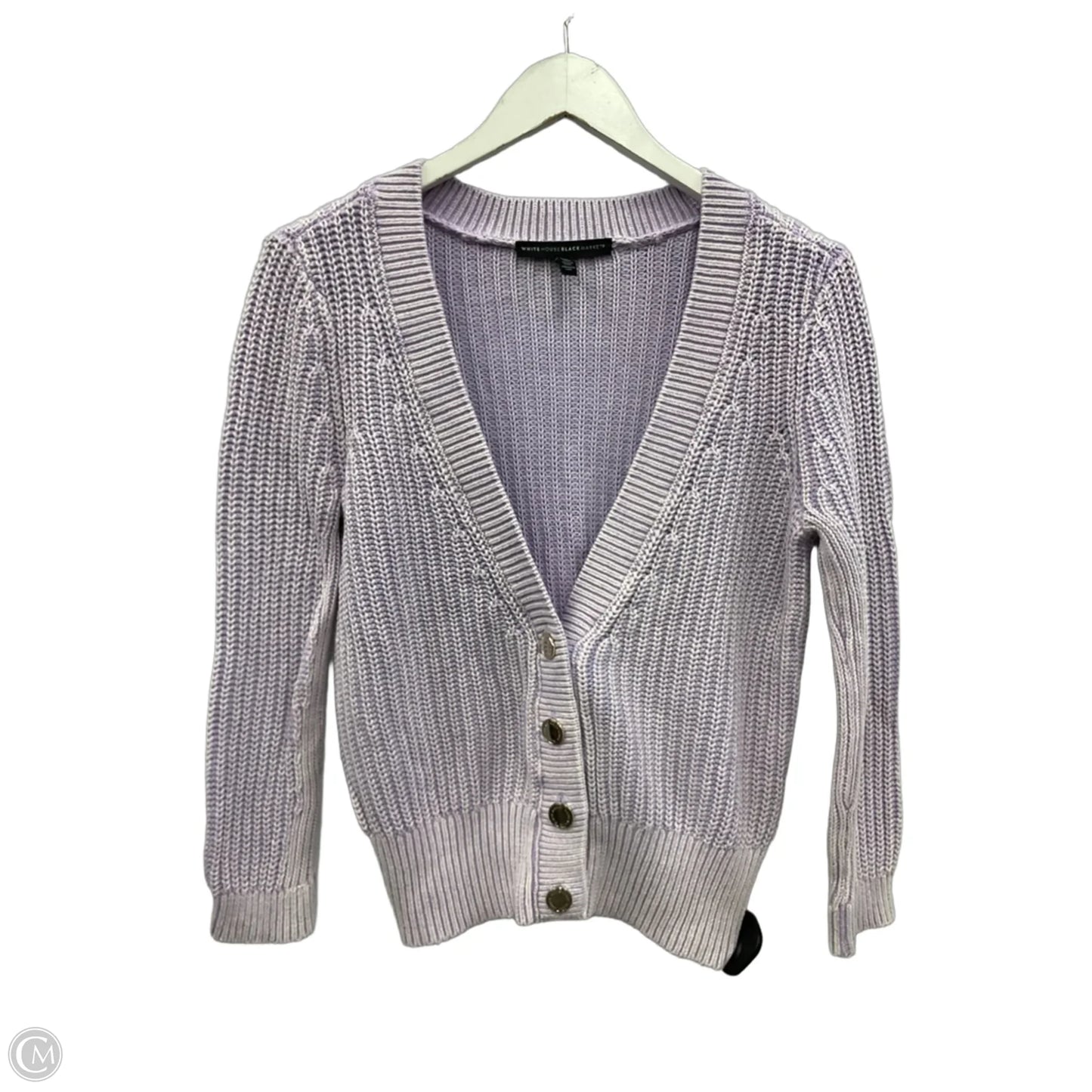Sweater Cardigan By White House Black Market In Purple, Size: S