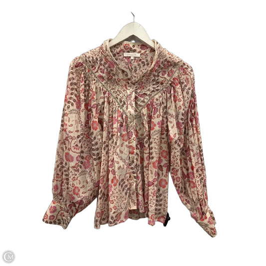 Top Long Sleeve By Olivaceous In Multi-colored, Size: L