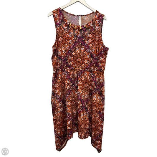 Dress Casual Midi By Ny Collection In Multi-colored, Size: Xl