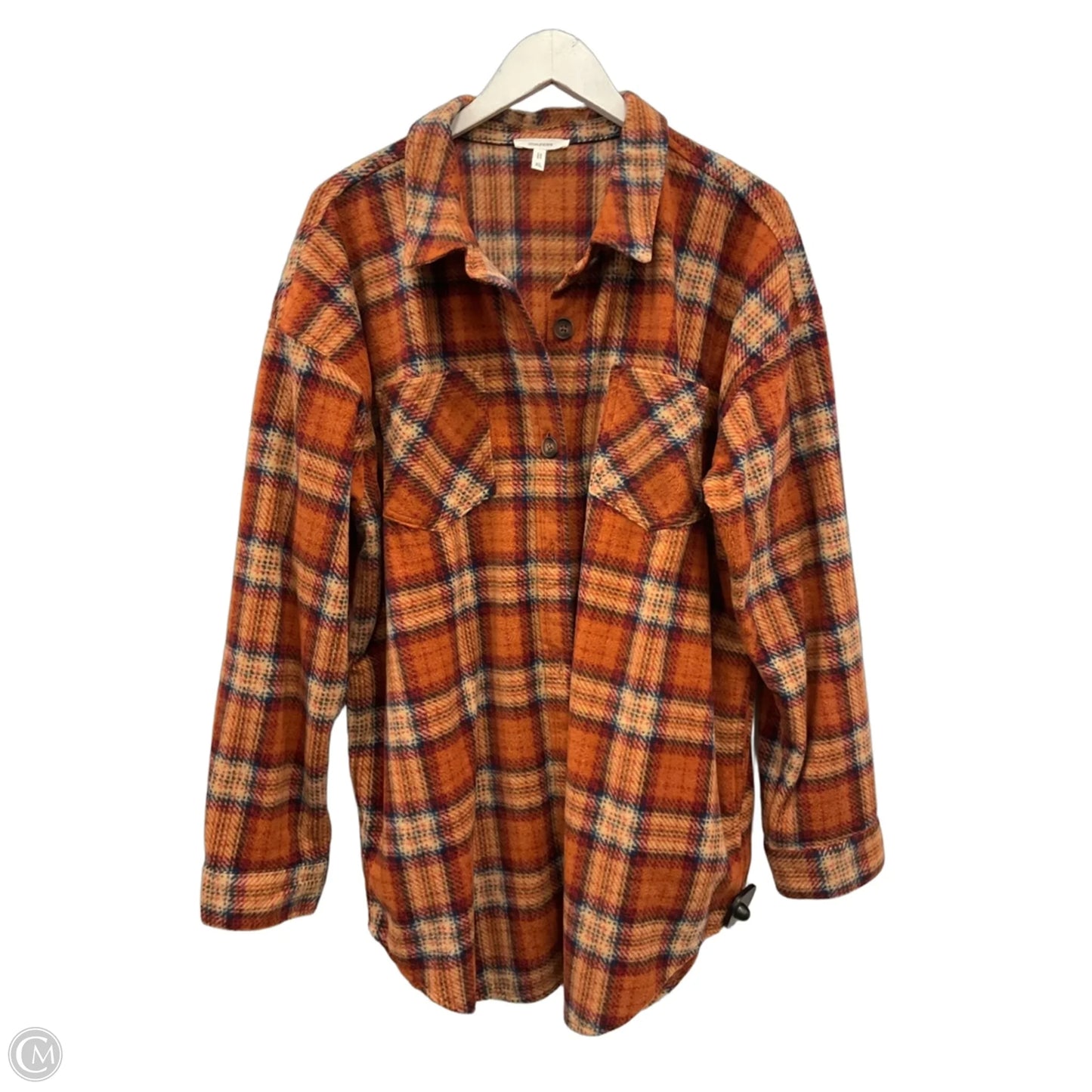 Jacket Shirt By Maurices In Orange, Size: Xl