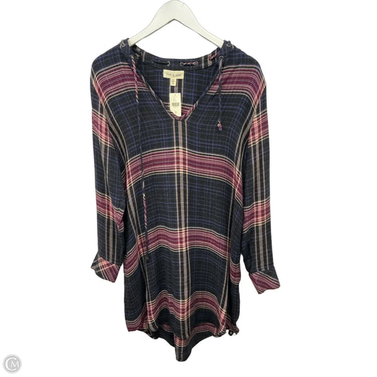 Dress Casual Midi By Anthropologie In Blue & Purple, Size: M