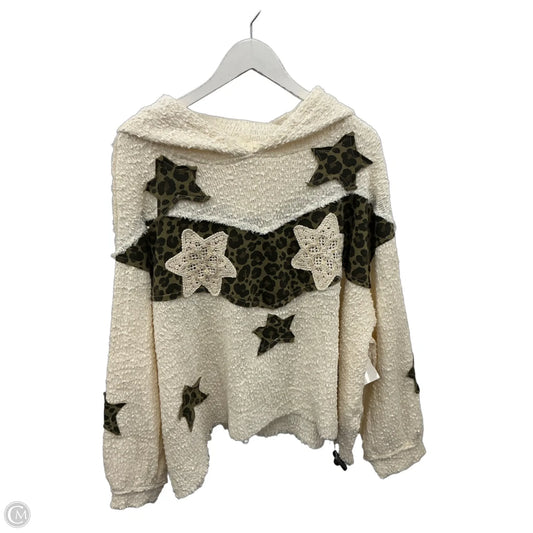 Top Long Sleeve By Pol In White, Size: L