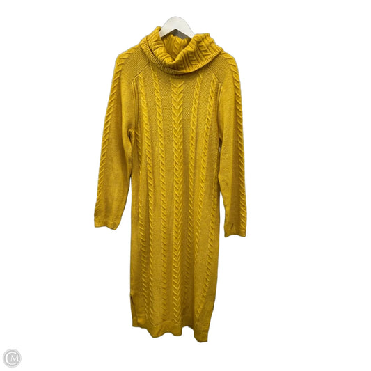 Dress Sweater By Ann Taylor In Gold, Size: M