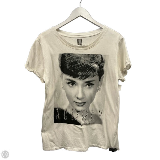 Top Short Sleeve By Clothes Mentor In White, Size: L