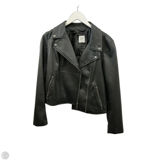 Jacket Moto By Gap In Black, Size: M