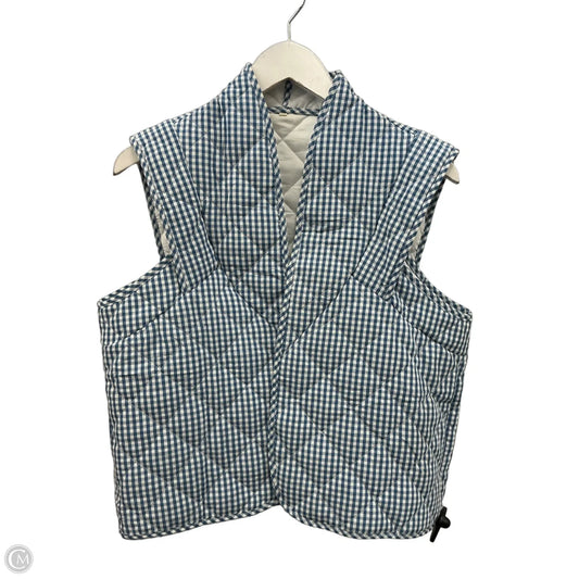 Vest Other By Clothes Mentor In Blue & White, Size: M