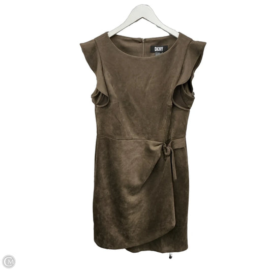 Dress Casual Midi By Dkny In Brown, Size: M
