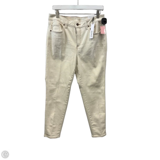 Jeans Skinny By Chicos In Cream Denim, Size: 12