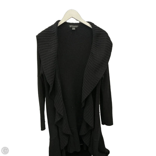 Sweater Cardigan By Inc In Black, Size: L