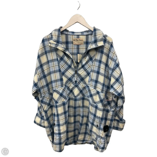 Tunic Long Sleeve By We The Free In Blue & White, Size: L