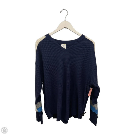 Top Long Sleeve By Aerie In Navy, Size: M