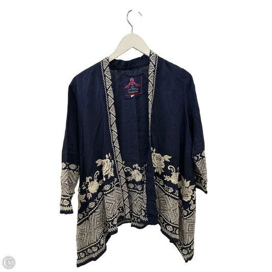 Cardigan Designer By Johnny Was In Navy, Size: Xs