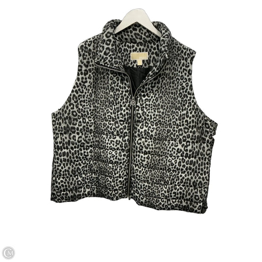 Vest Puffer & Quilted By Michael By Michael Kors In Animal Print, Size: 3x