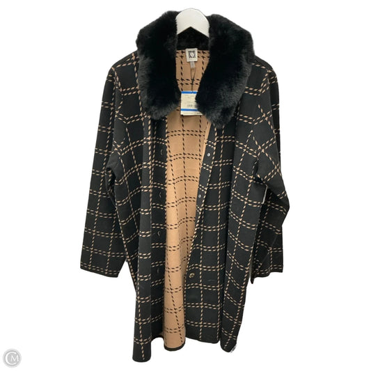 Sweater Cardigan By Anne Klein In Tan, Size: Xl