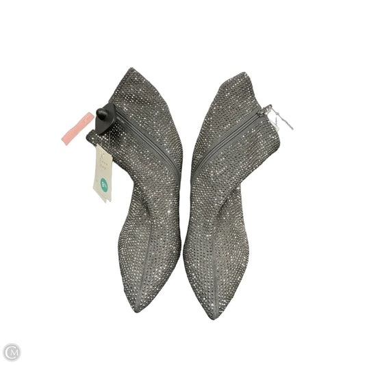 Boots Ankle Heels By A New Day In Silver, Size: 9.5