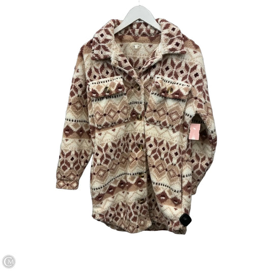 Jacket Fleece By Ultra Flirt In Mauve, Size: S