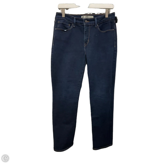 Jeans Straight By Levis In Blue Denim, Size: 10