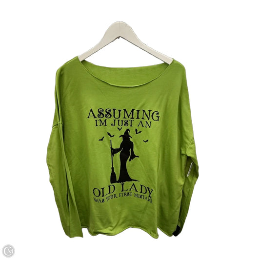 Top Long Sleeve By Clothes Mentor In Green, Size: Xxl