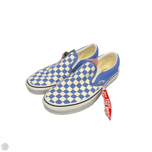 Shoes Flats By Vans In Blue & White, Size: 10