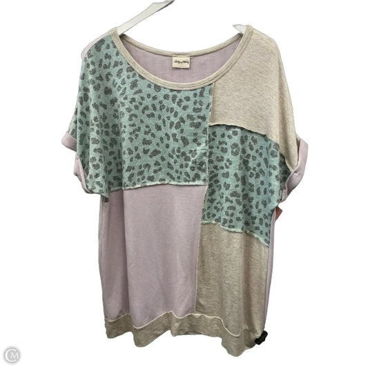 Top Short Sleeve By Lovely Melody In Purple, Size: 1x