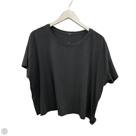 Athletic Top Short Sleeve By Lululemon In Black, Size: 14