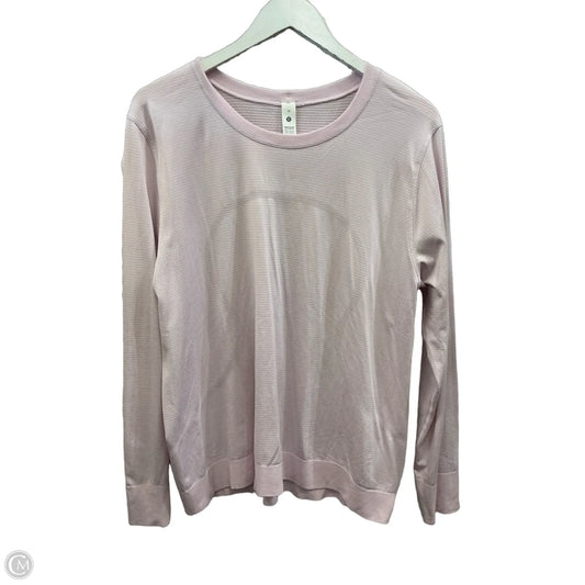 Athletic Top Long Sleeve Crewneck By Lululemon In Pink, Size: 12