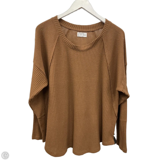 Top Long Sleeve By Maurices In Brown, Size: Xl