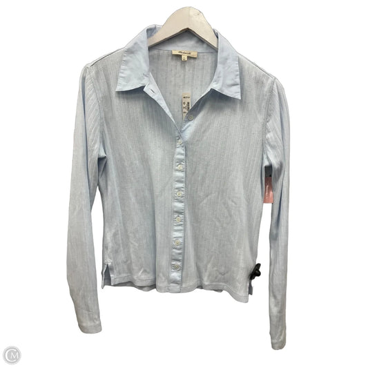 Top Long Sleeve By Madewell In Blue, Size: L