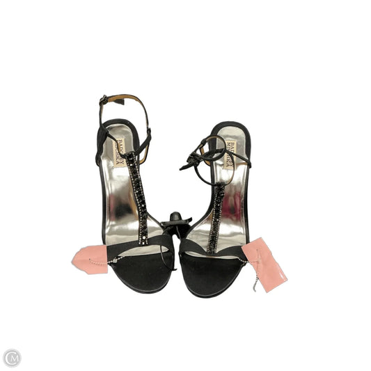 Sandals Heels Wedge By Badgley Mischka In Black, Size: 10