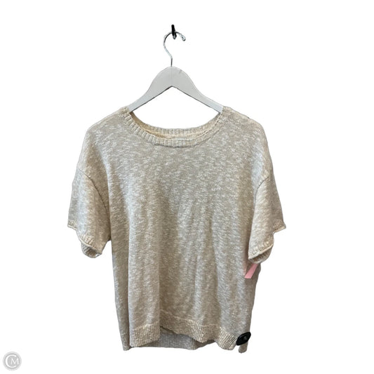 Sweater Short Sleeve By J. Crew In Cream, Size: L