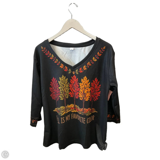 Top 3/4 Sleeve By Clothes Mentor In Black, Size: M