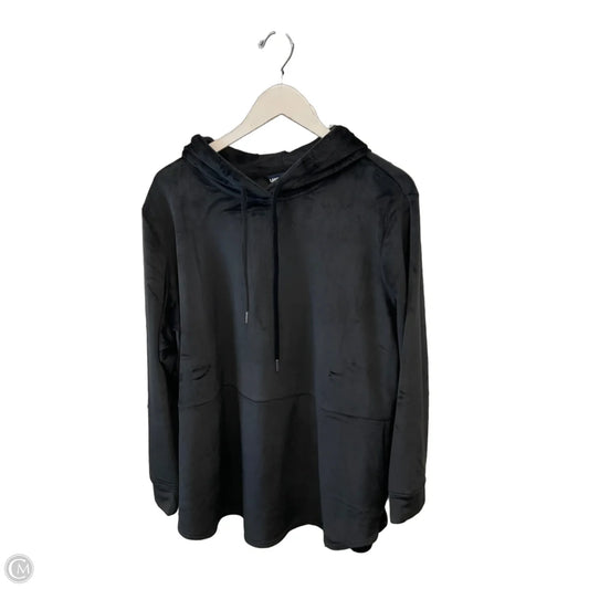 Sweatshirt Hoodie By Lands End In Black, Size: 1x