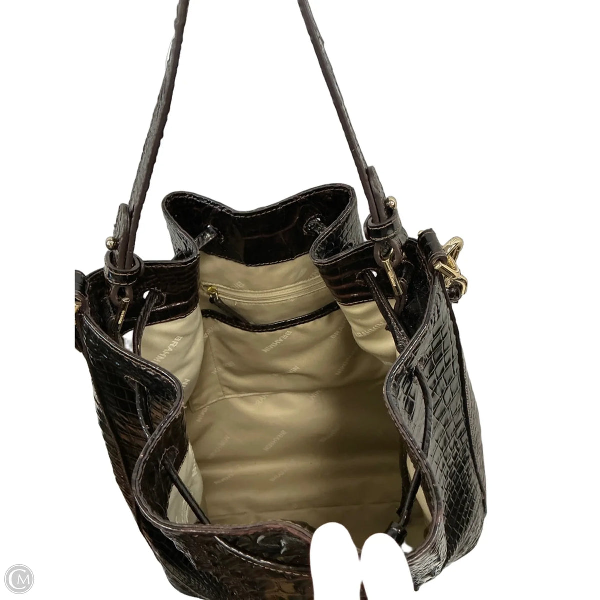 Handbag Designer By Brahmin, Size: Large