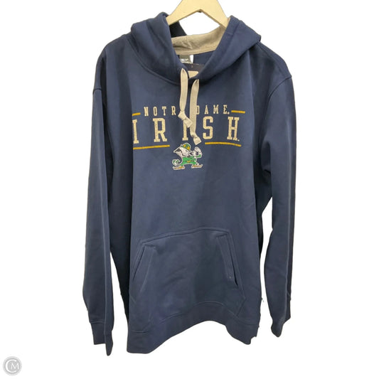 Athletic Sweatshirt Hoodie By Fanatics In Navy, Size: 2x