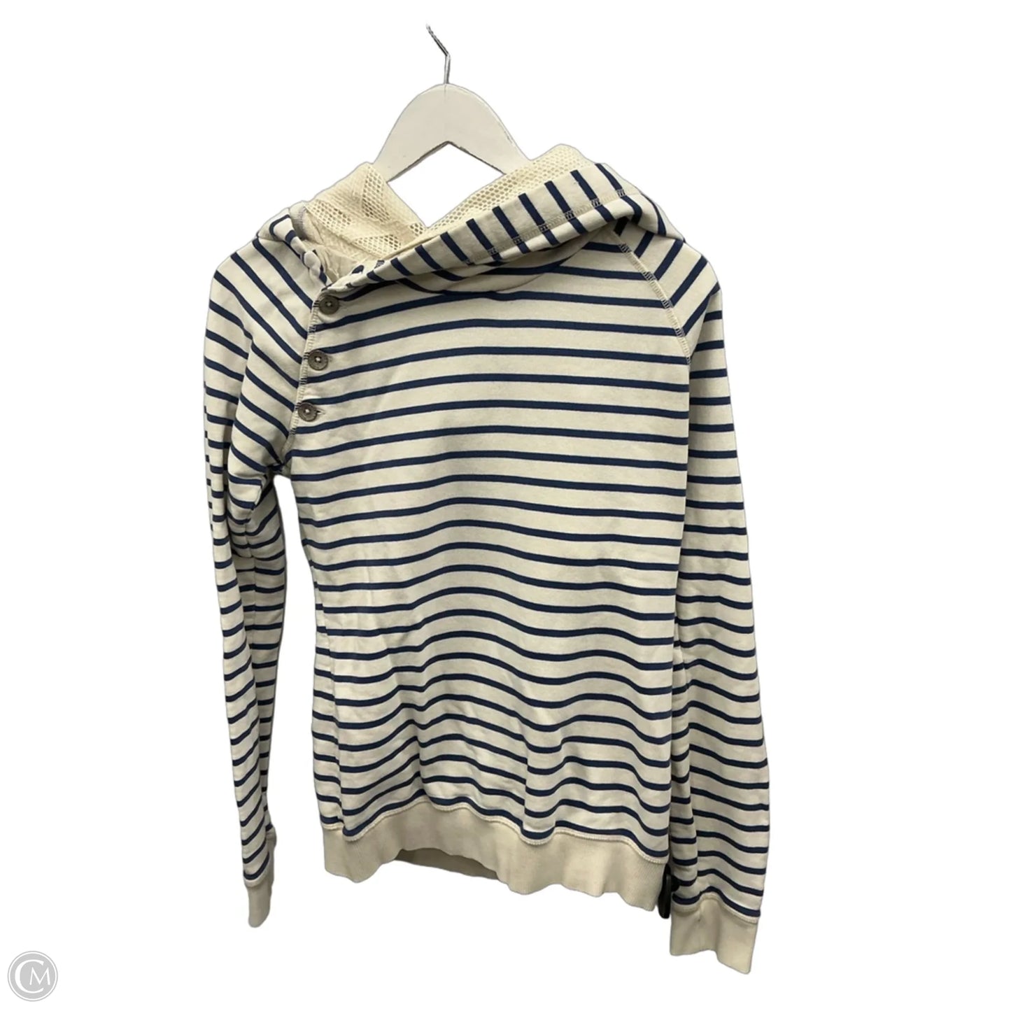 Sweatshirt Hoodie By Clothes Mentor In Blue & White, Size: Xs