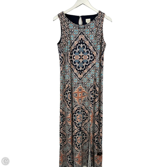 Dress Casual Maxi By Chicos In Blue & Orange, Size: M
