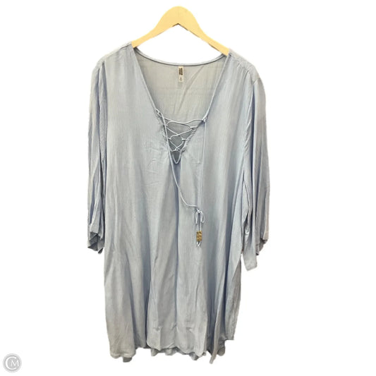 Swimwear Cover-up By Clothes Mentor In Blue, Size: 2x