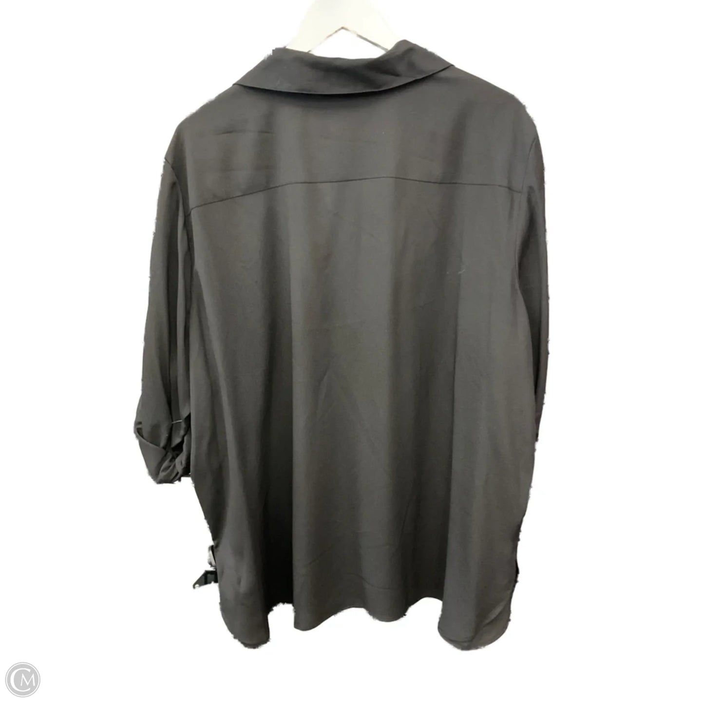 Top Long Sleeve By Calvin Klein In Black & Gold, Size: 2x