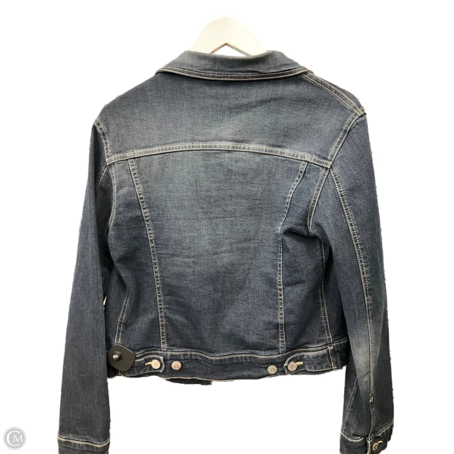 Jacket Denim By Clothes Mentor In Navy, Size: L