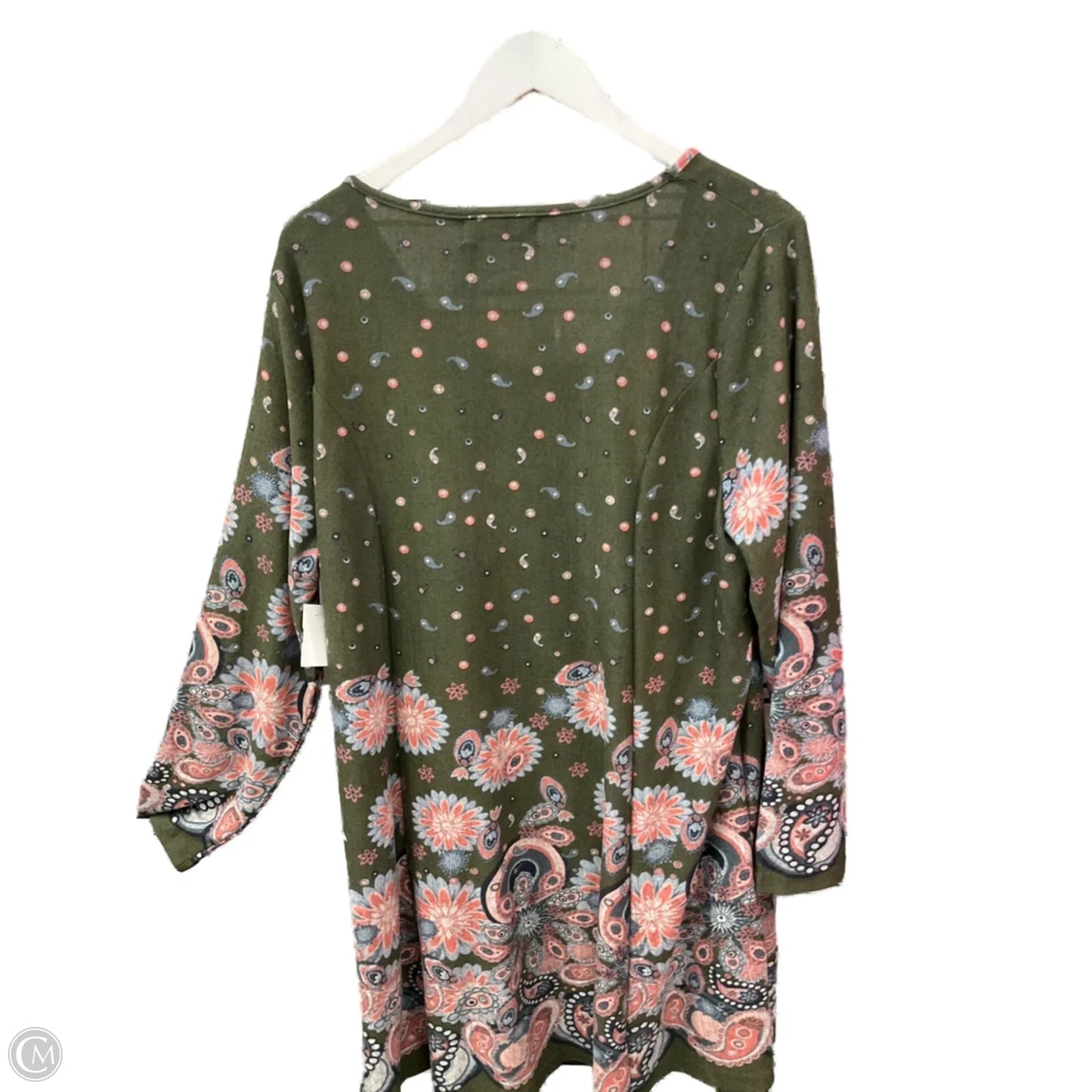 Tunic Long Sleeve By Clothes Mentor In Green, Size: Xxl