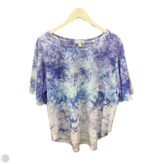 Top Short Sleeve By Concepts In Purple, Size: 3x