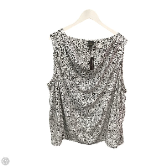 Top Sleeveless By Worthington In Black & White, Size: 3x