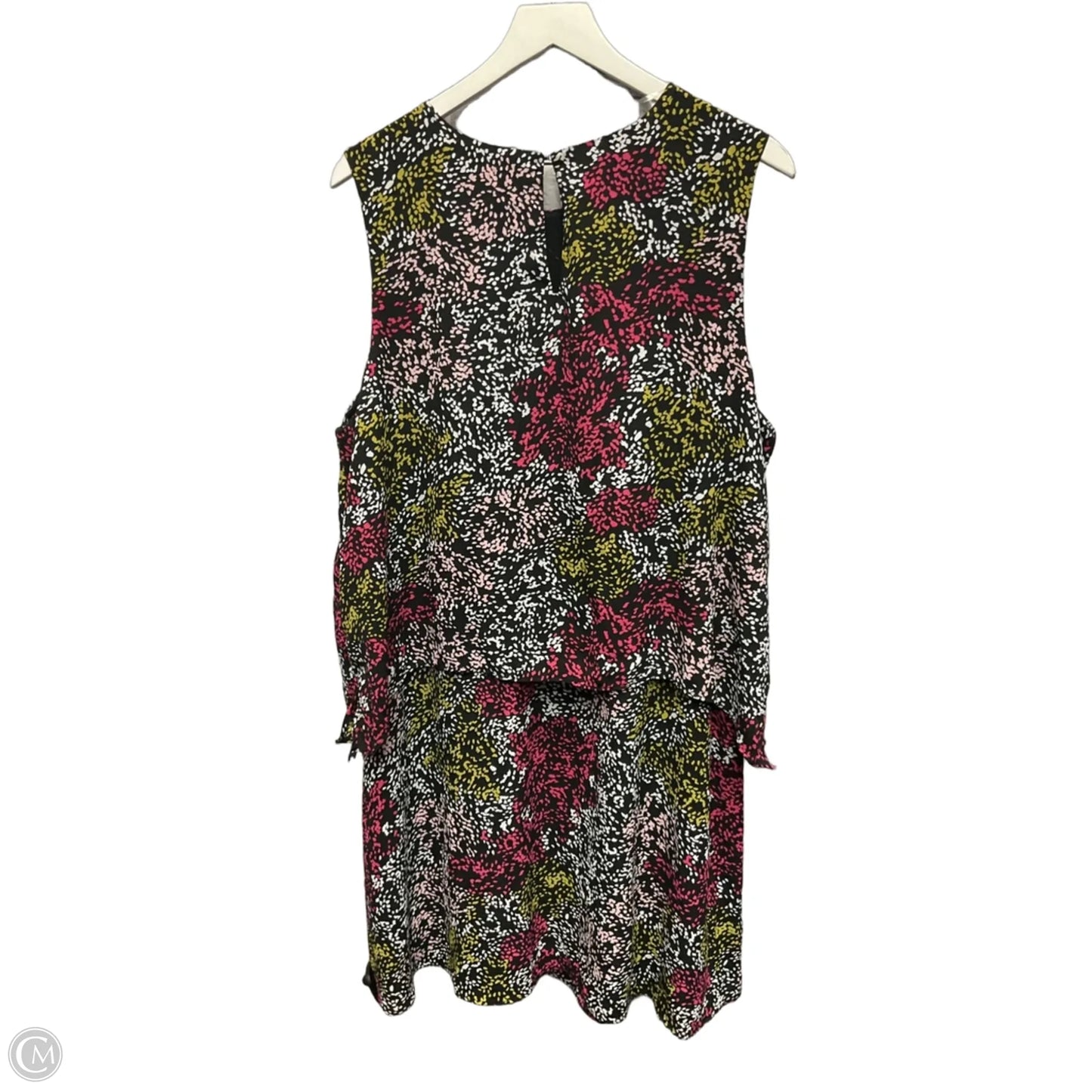 Dress Casual Short By Massini In Black & Pink, Size: 1x