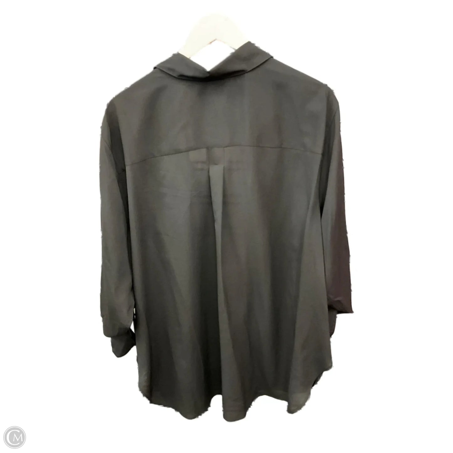 Top Long Sleeve By Calvin Klein In Black & Gold, Size: 2x